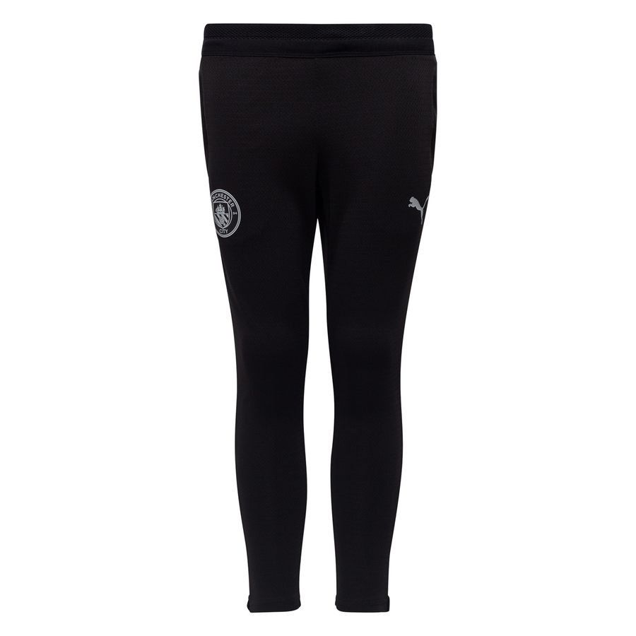 Manchester City Training Trousers - PUMA Black/Puma Silver Kids-SoccerKits Hub | Buy Soccer Jerseys Online
